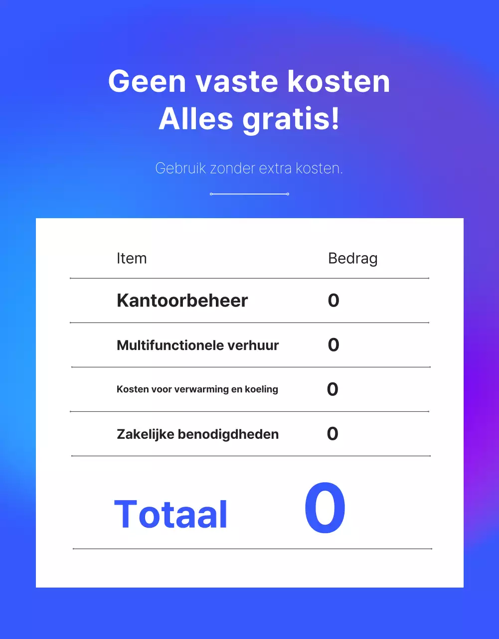 Blue's moderne gedeelde kantoorruimte promoten