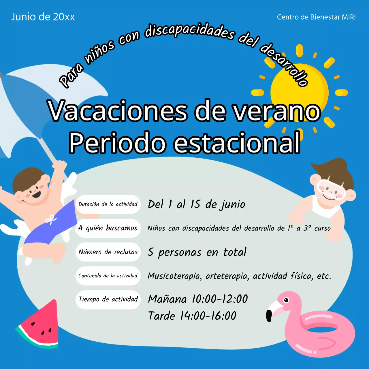 Acerca de las vacaciones de verano celestes y azules información sobre el plazo estacional