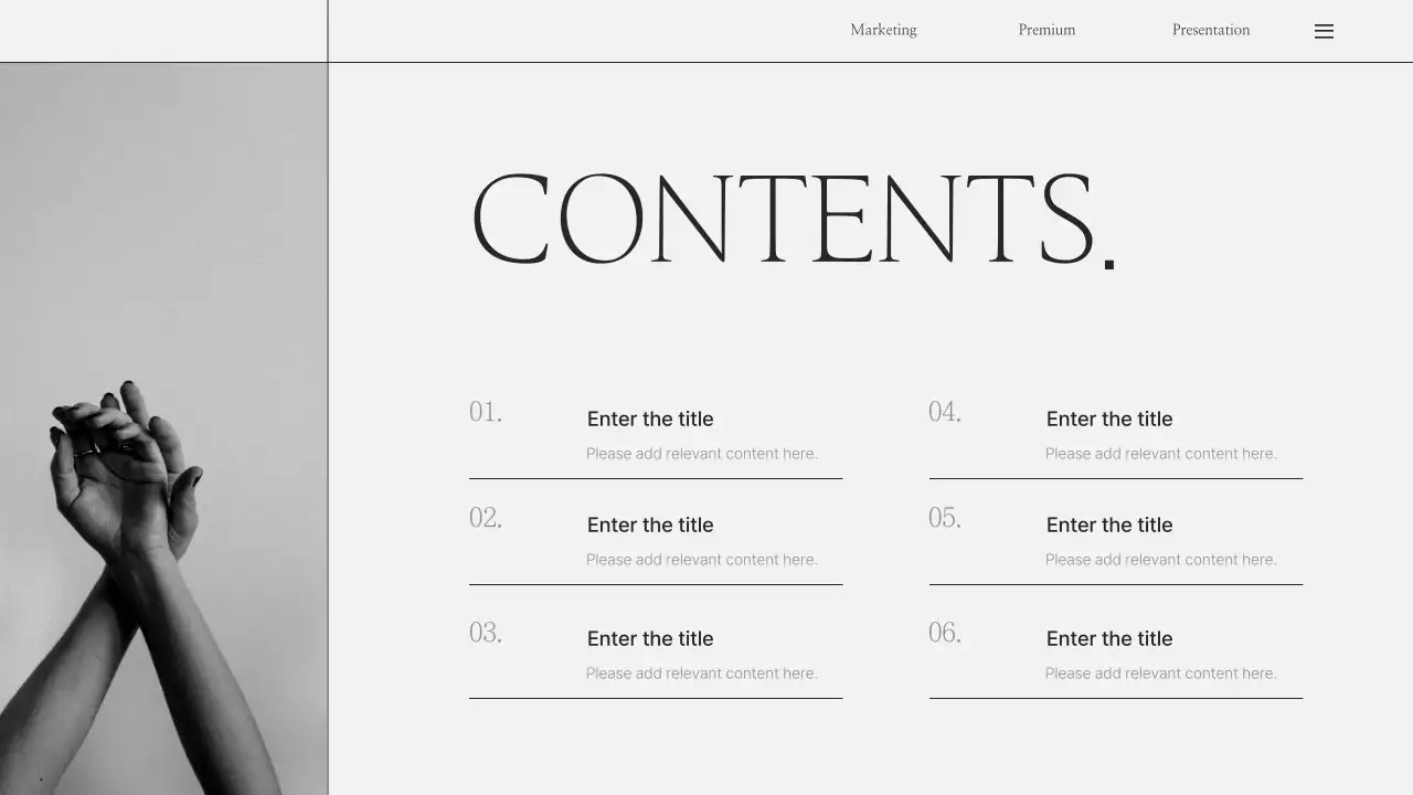 흑백의 모던한 브랜드 소개서