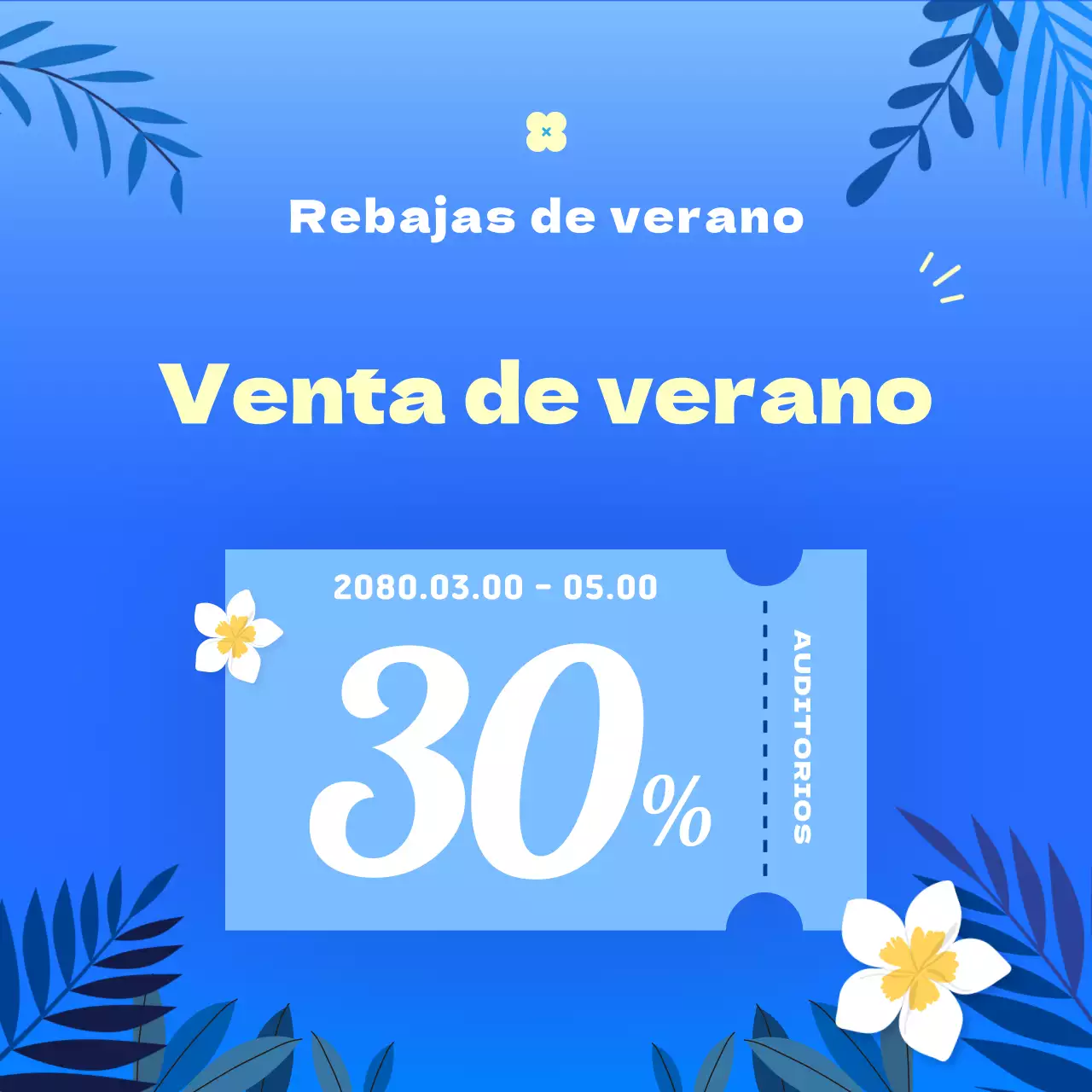Promocione sus eventos de verano en azul