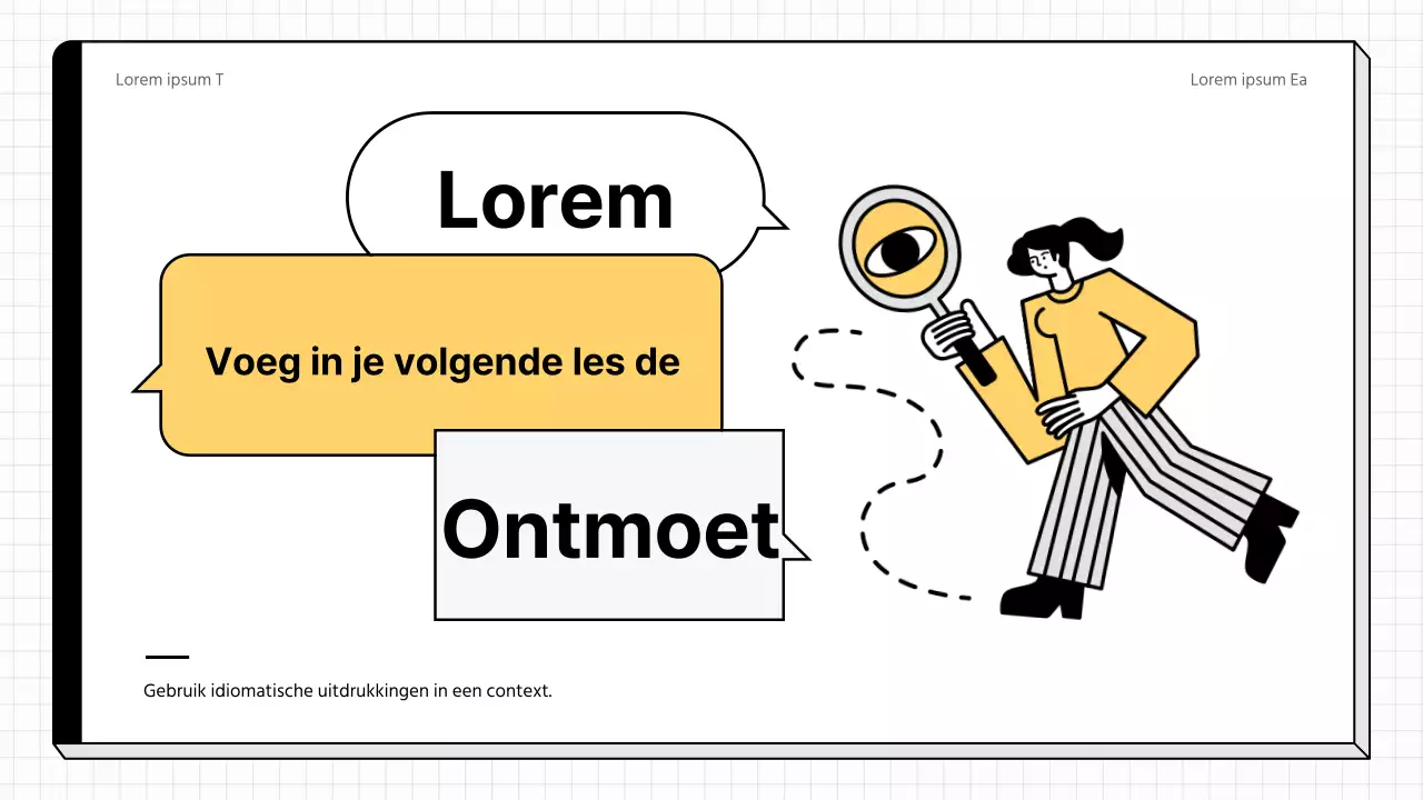 Eenvoudig geel en wit lesmateriaal