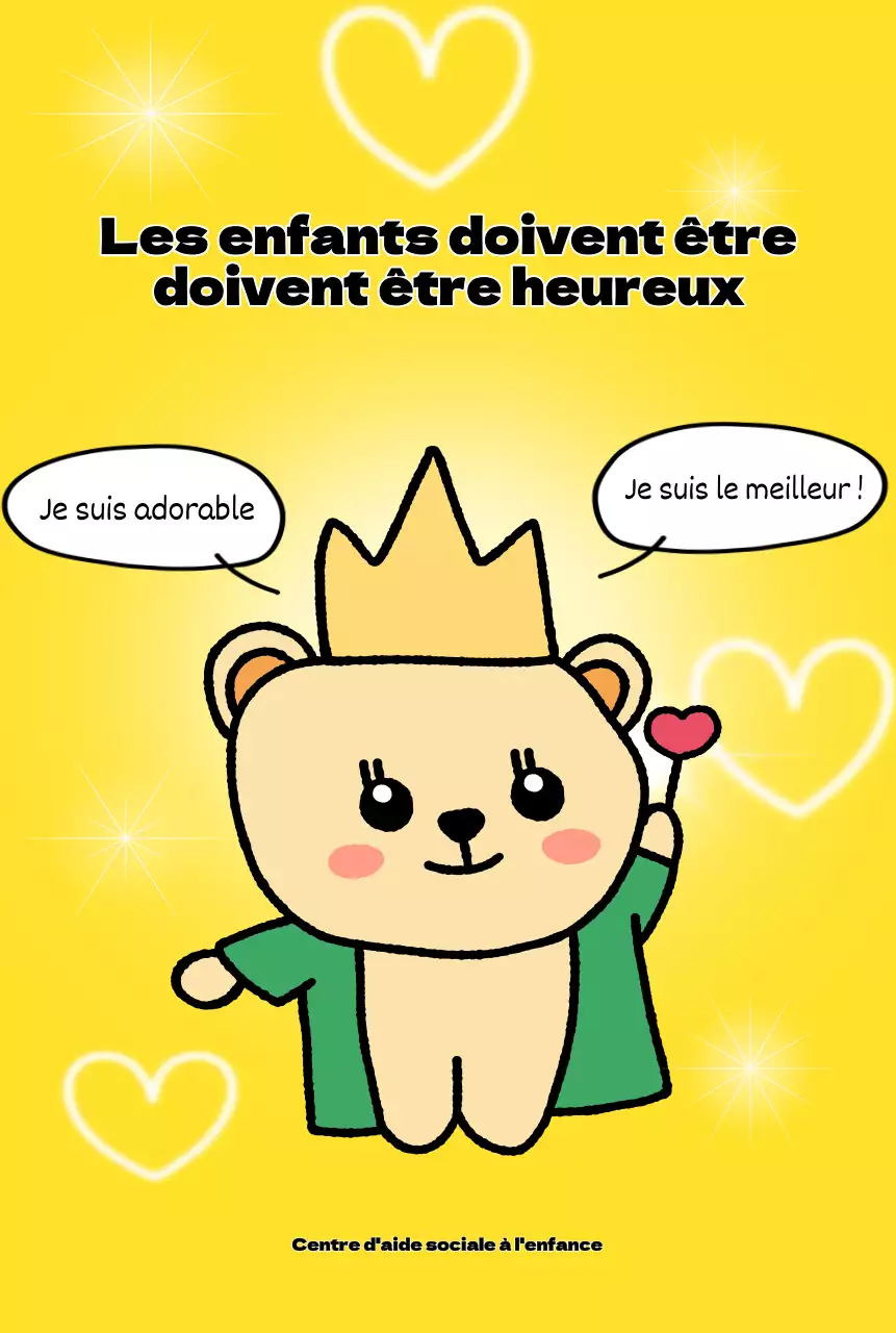 Centre de protection de l'enfance, lumineux et amusant, avec de jolis personnages