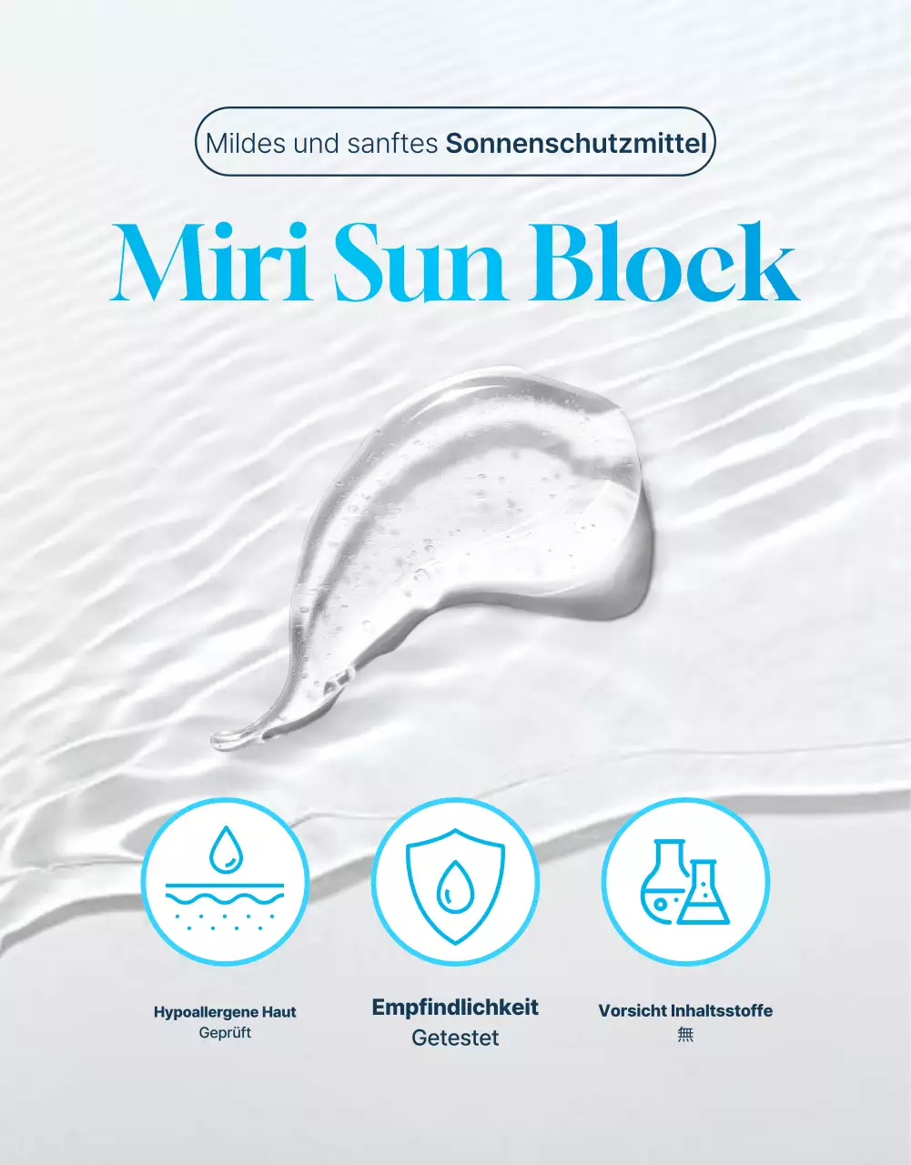 Förderung sommerlicher, saisonaler Sonnenschutzmittel in trendigen Minz- und Hellblautönen