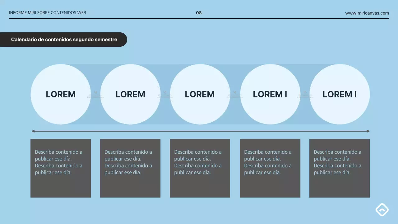 Un sencillo informe en gris y azul claro