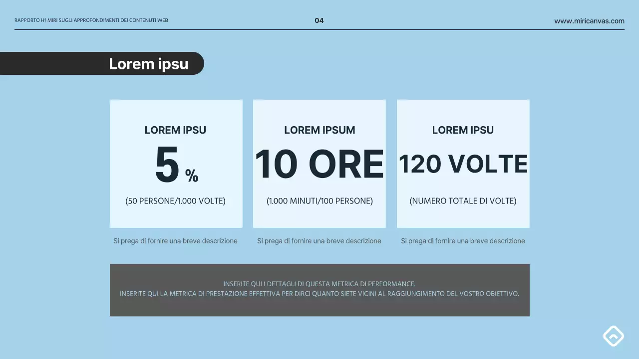 Un semplice rapporto di approfondimento in grigio e azzurro
