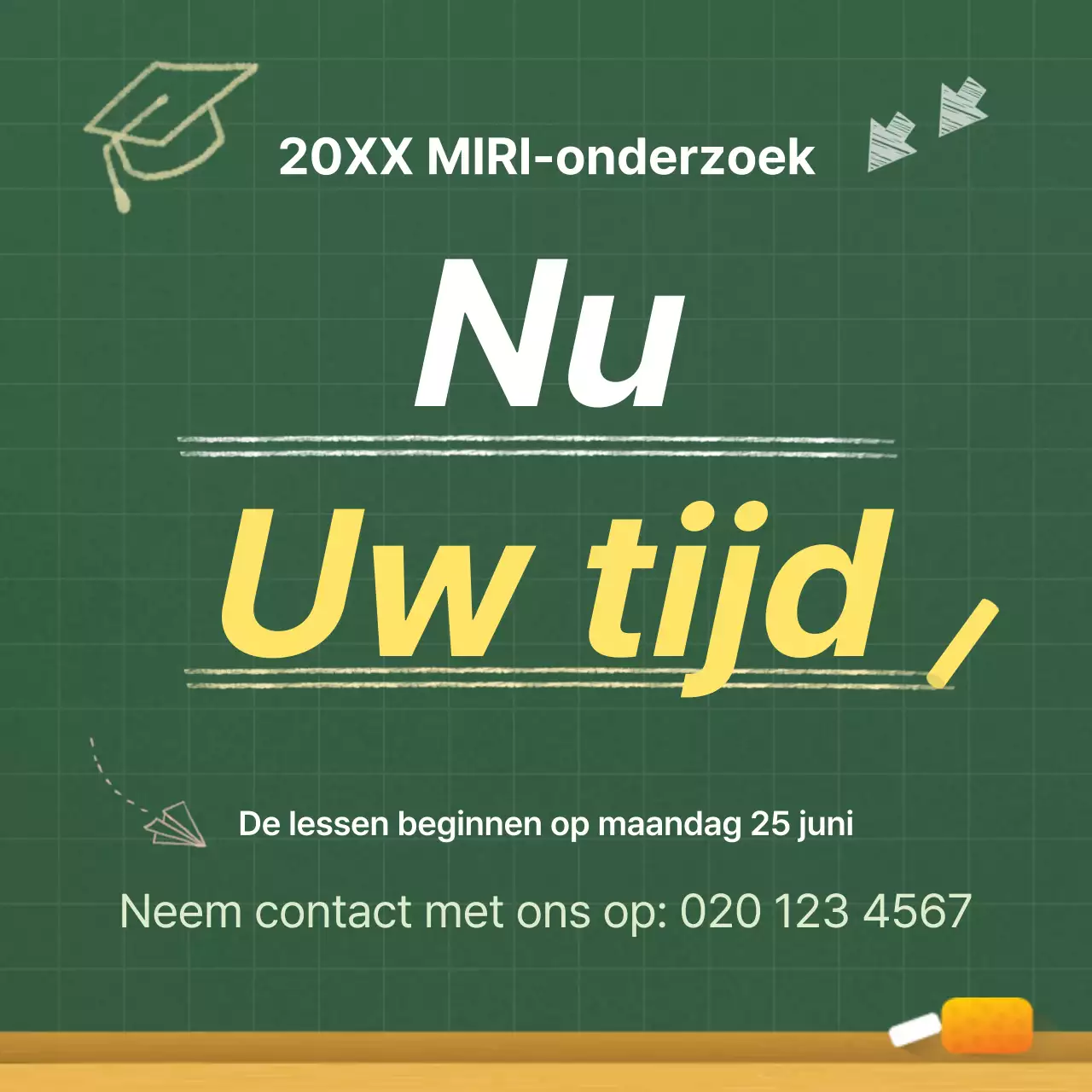 Een eenvoudige geel-groene gids voor het werven op een cramschool