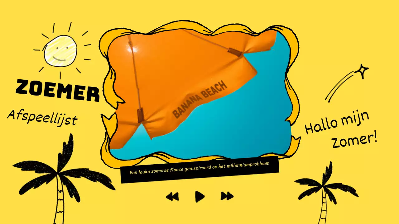 Kitscherige, zomerse hoes voor afspeellijst in geel en zwart