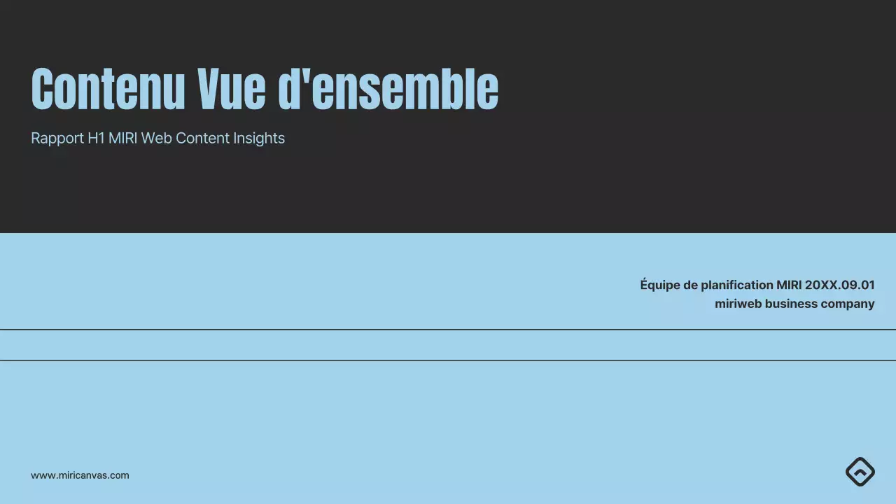 Un rapport d'analyse simple en gris et bleu clair