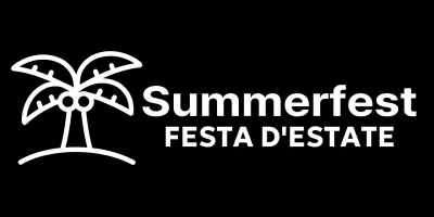 Semplice festa estiva con illustrazioni di palme