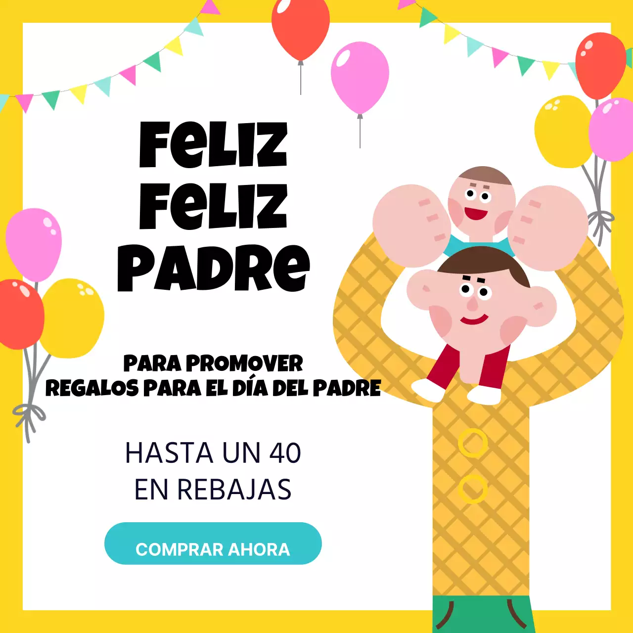 Bonito anuncio de venta amarillo