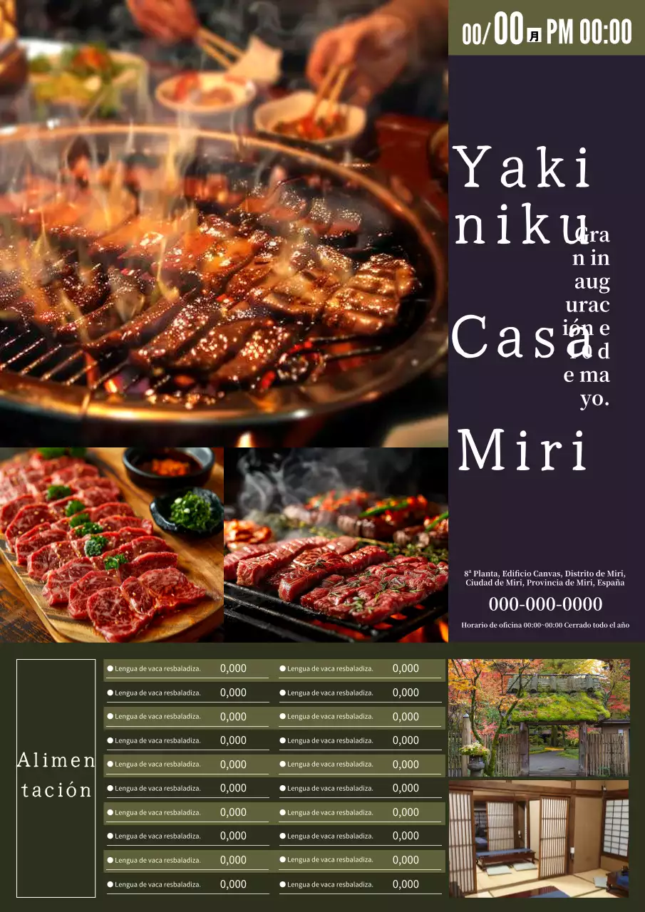 Anuncio para la inauguración de una carnicería tradicional ecológica