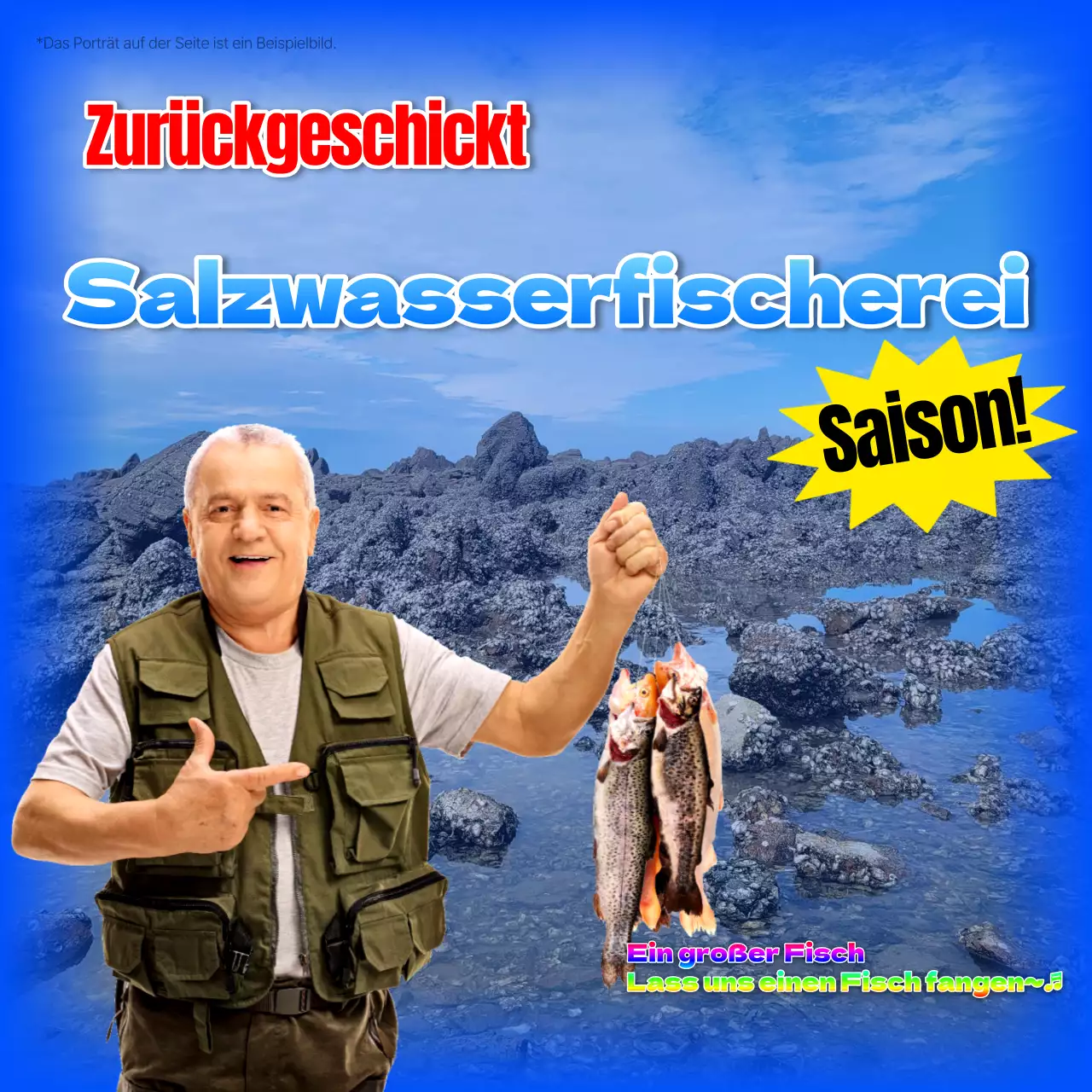 Förderung der Fischerei auf Blaue und Regenbogen im Meer