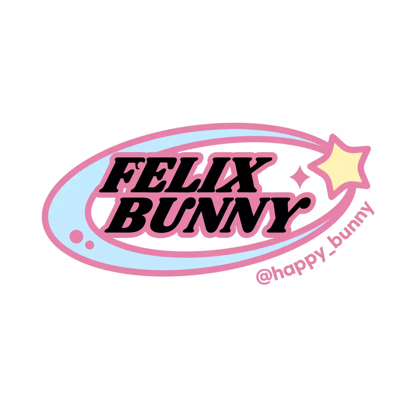 Logo d'une marque de papeterie kitsch en rose