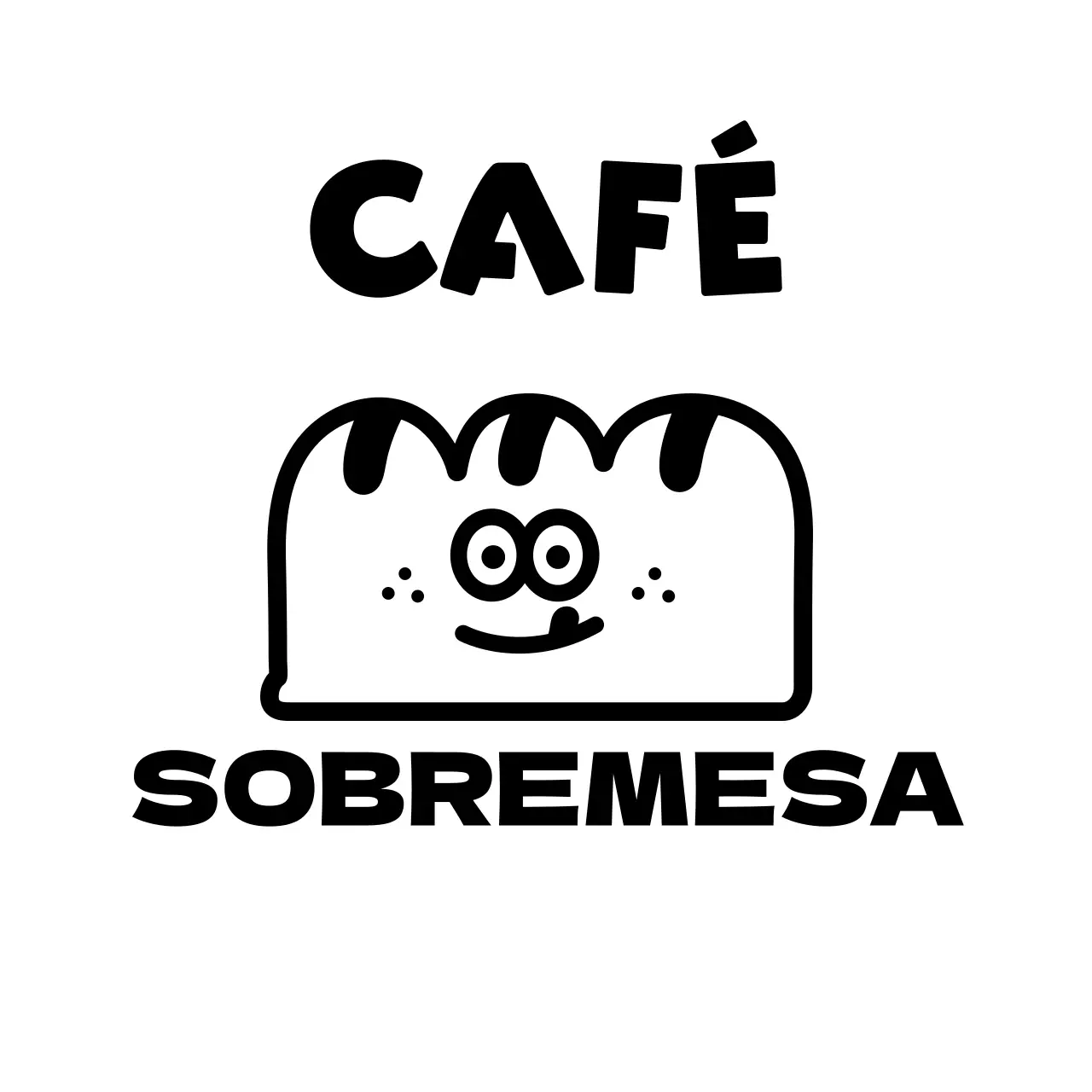 Café de sobremesas giro com personagens de pão