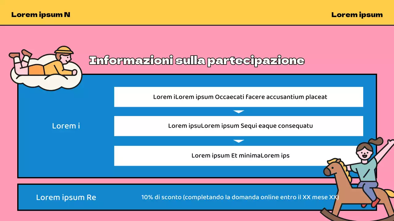 Promuovere la Fiera dei bambini gialli e blu