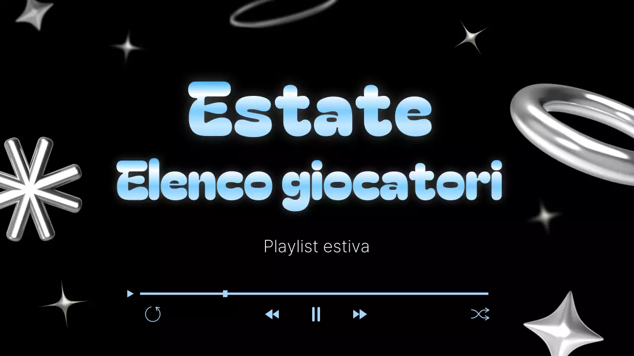 Una semplice atmosfera estiva in azzurro e nero MainTitle