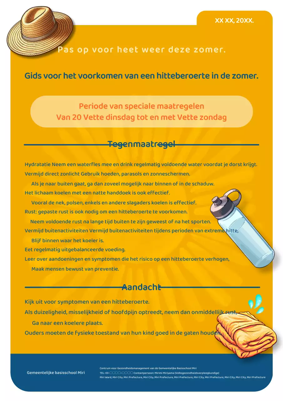 Zomer hitteberoertepreventiegids met de nadruk op oranje hitte!