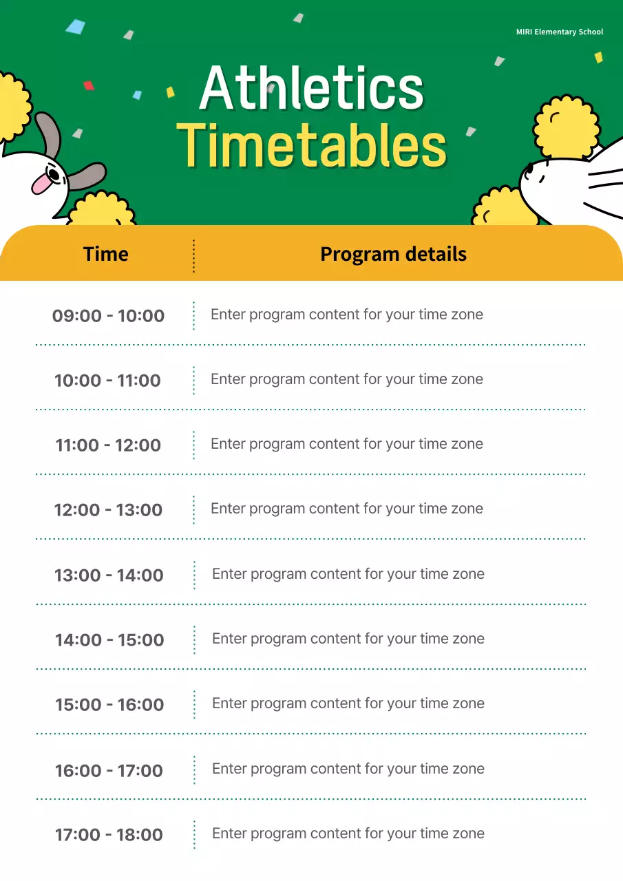 Thông báo thể thao đơn giản màu xanh