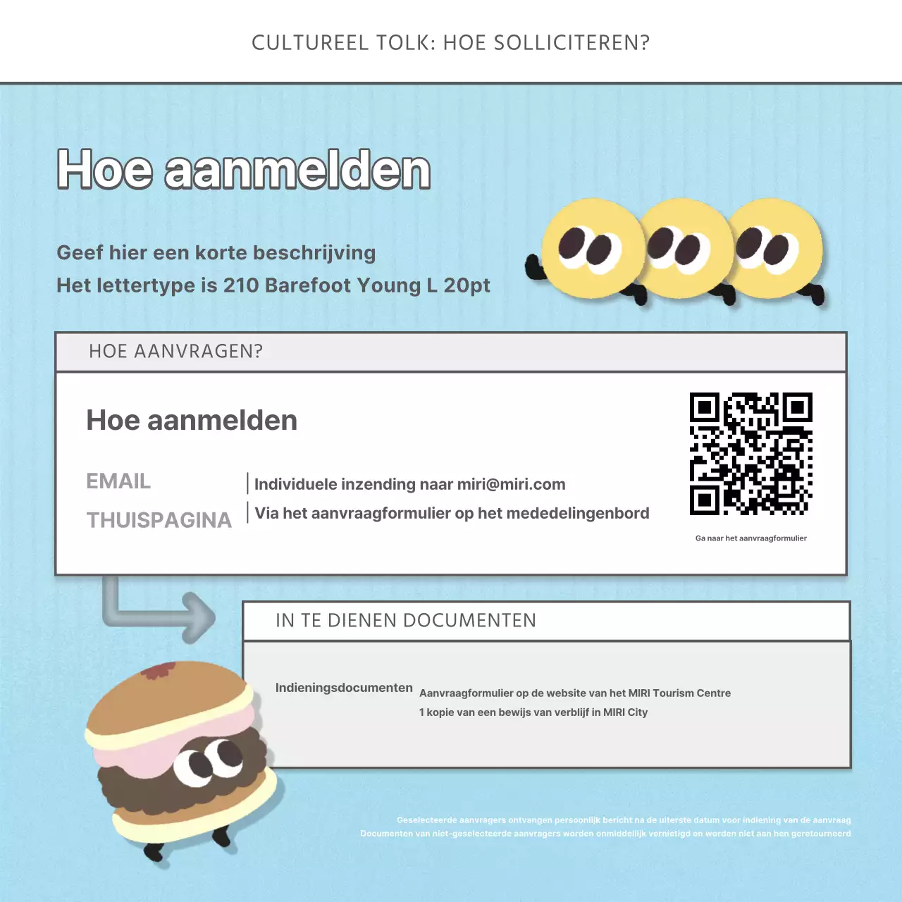 Lichtblauwe en roze culturele tolken gezocht voor een nieuwe baan