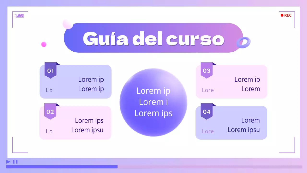 Púrpura y azul, edición de vídeo cibernético para promover clases de superación personal