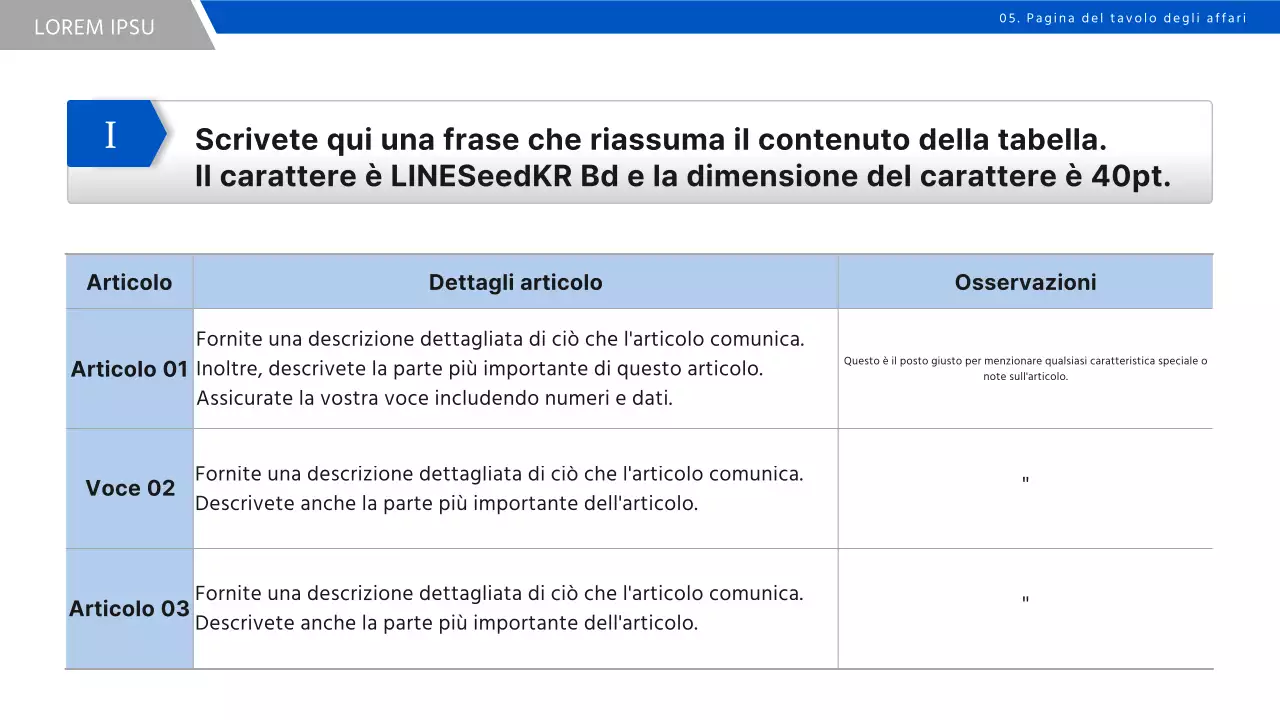 Un semplice rapporto sulla strategia aziendale in blu e nero