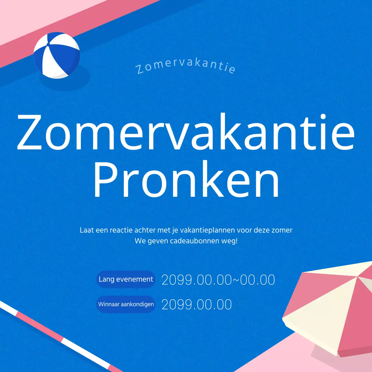 Promoot je zomerevenementen in blauw en roze