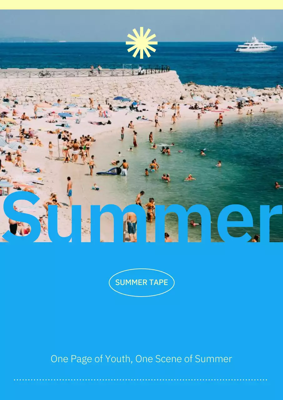 Blue Trendy Summer Promotion Poster