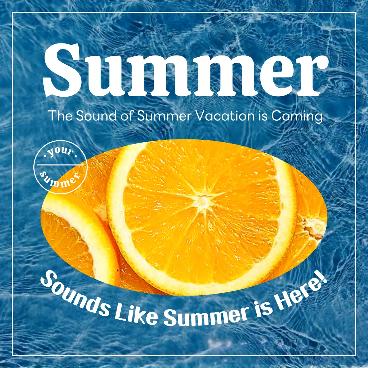 Blue Trendy Summer Promotion Social Media Post