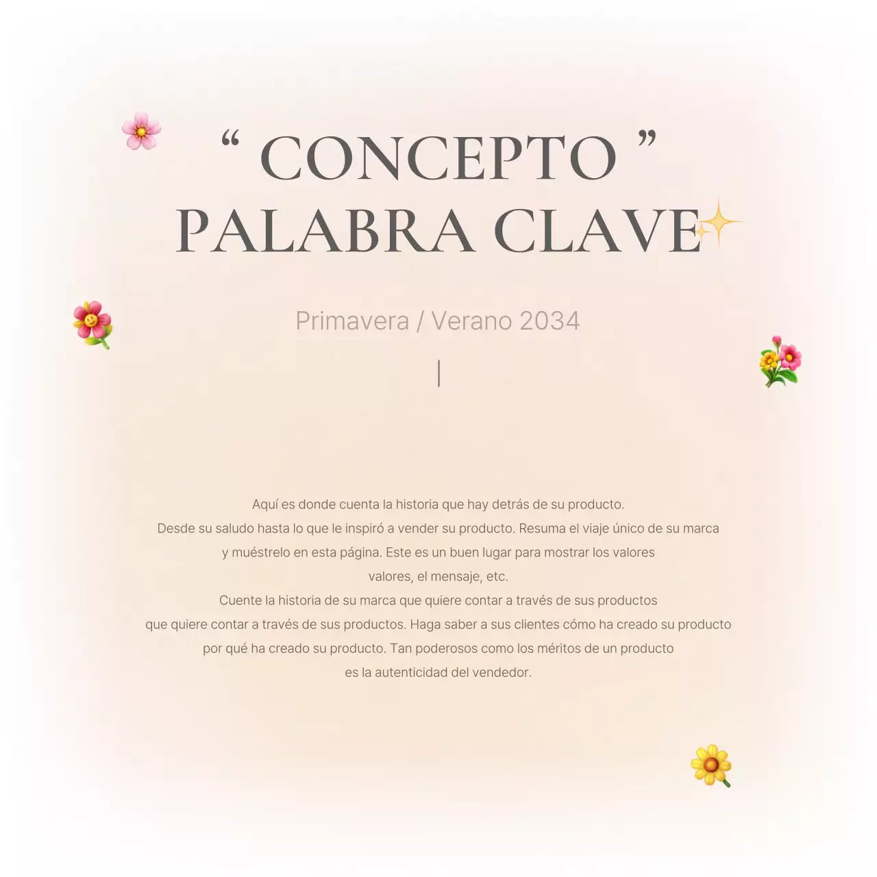 Una página de introducción o anuncio para un centro comercial de moda con un estilo sencillo de emojis blancos y grises.