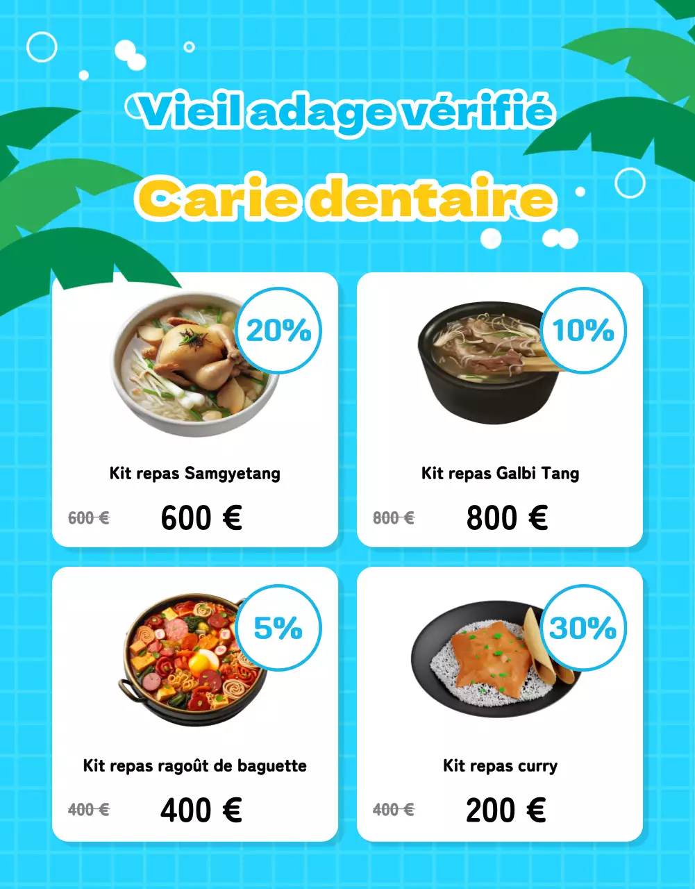 Faire une jolie promotion d'été en bleu clair