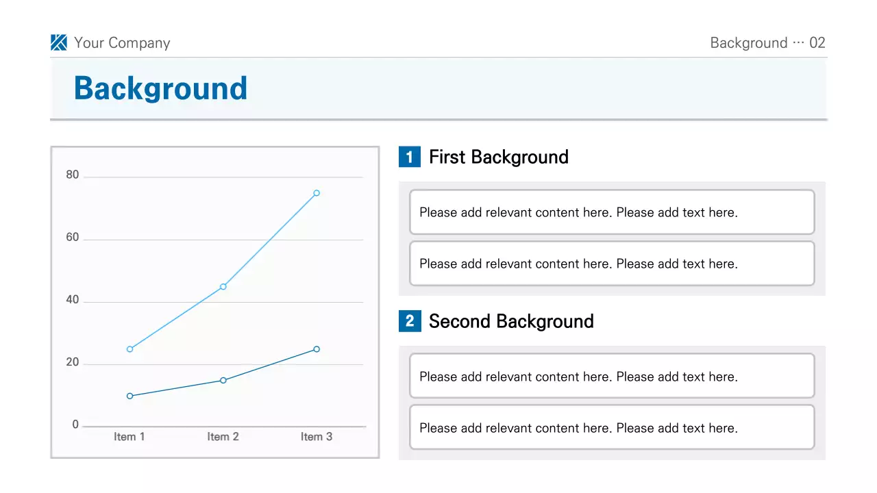 A simple blue and white printable report presentation