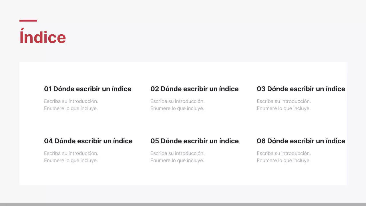 Informe de empresa minimalista en rojo y blanco
