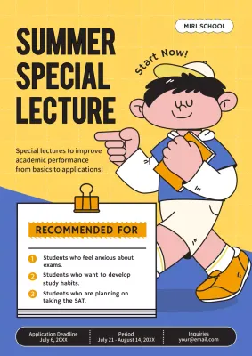 Yellow Retro Lecture Announcement Poster