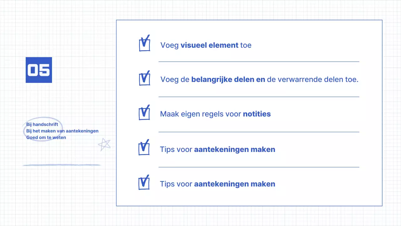 Eenvoudige handschriftelementen in blauw Lesmateriaal