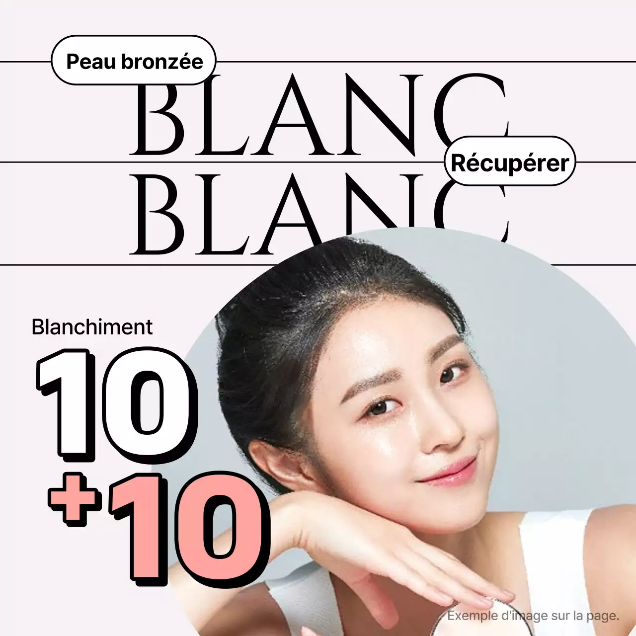 Promouvoir un bronzage blanc moderne en rose pour l'été