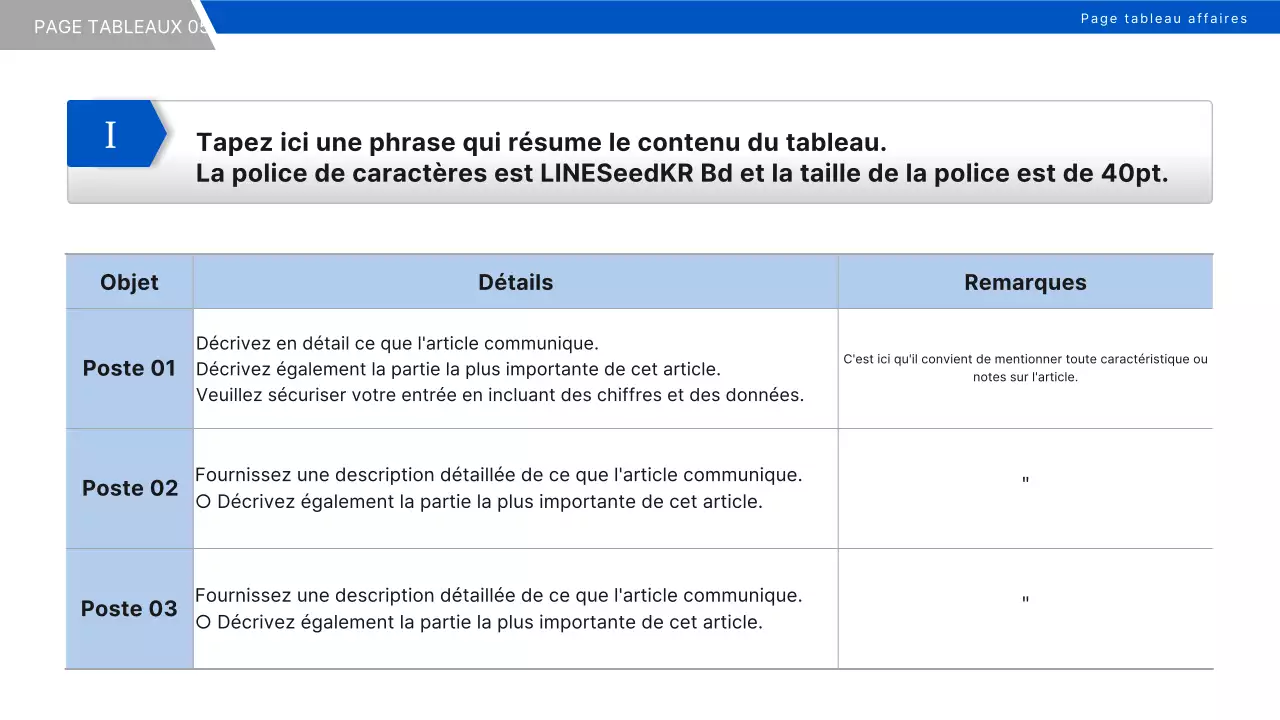 Un rapport simple sur la stratégie d'entreprise en bleu et noir