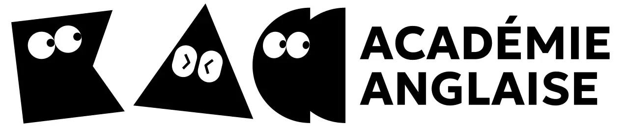 Académie de langue anglaise avec un concept mignon avec des personnages en forme