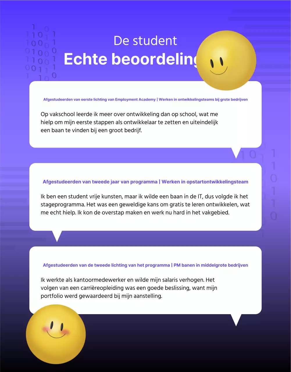 Een eenvoudige, paars-zwarte aankondiging voor werving van afgestudeerden