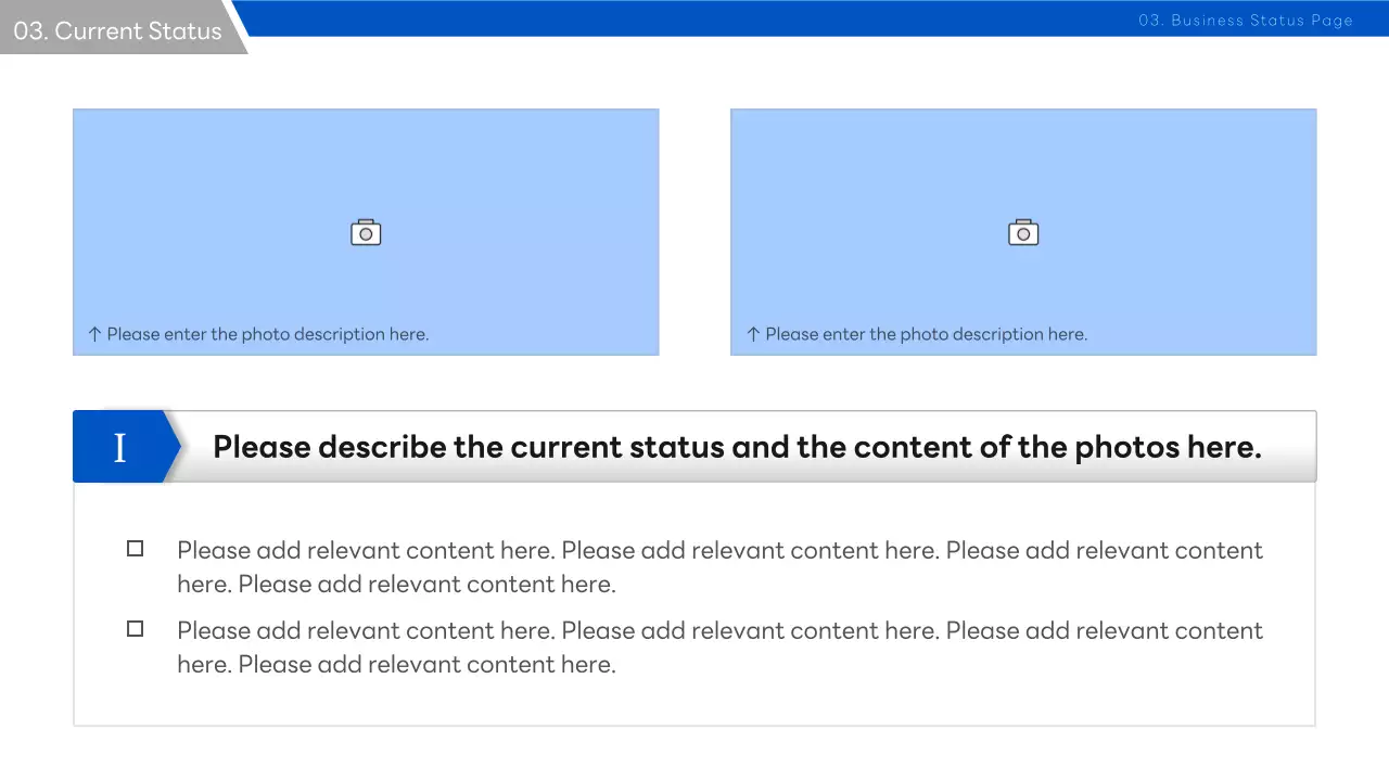 A Simple Business Strategy Report in Blue and Black