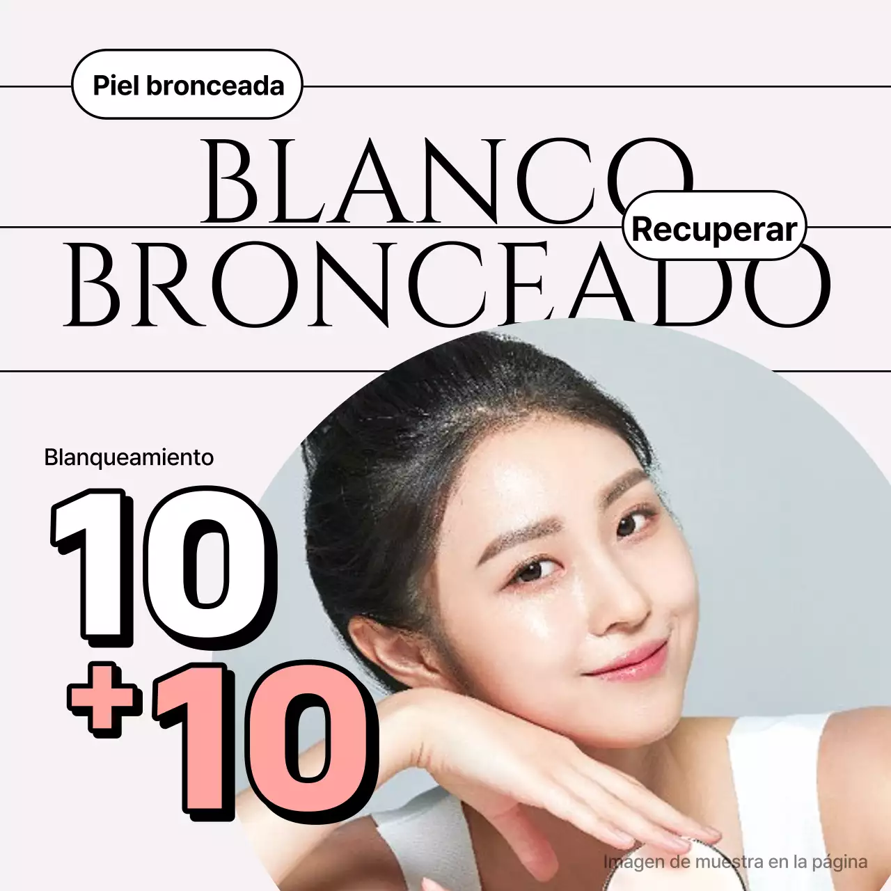 Promueva un moderno bronceado blanco veraniego en rosa