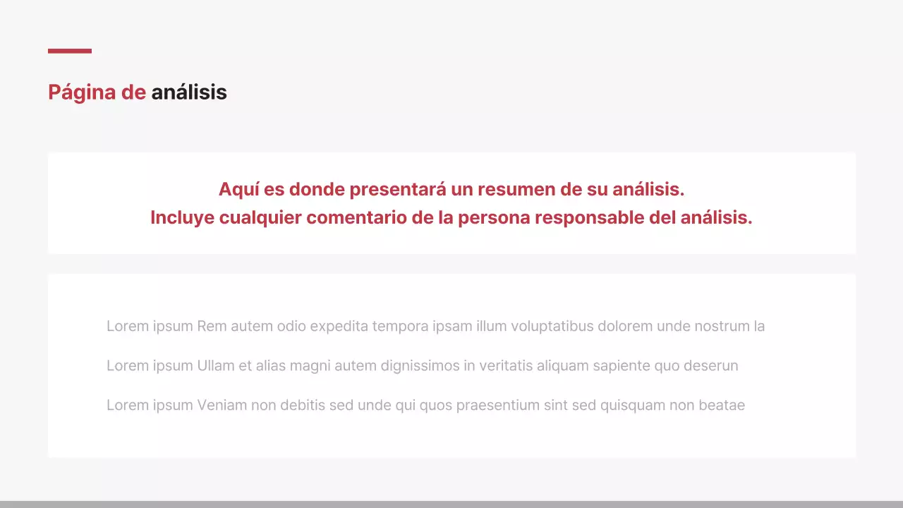 Informe de empresa minimalista en rojo y blanco