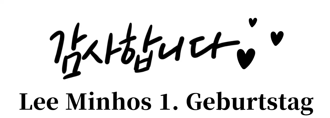 Einfache Feier zum ersten Geburtstag mit Kalligraphie, Serifen und Herzen