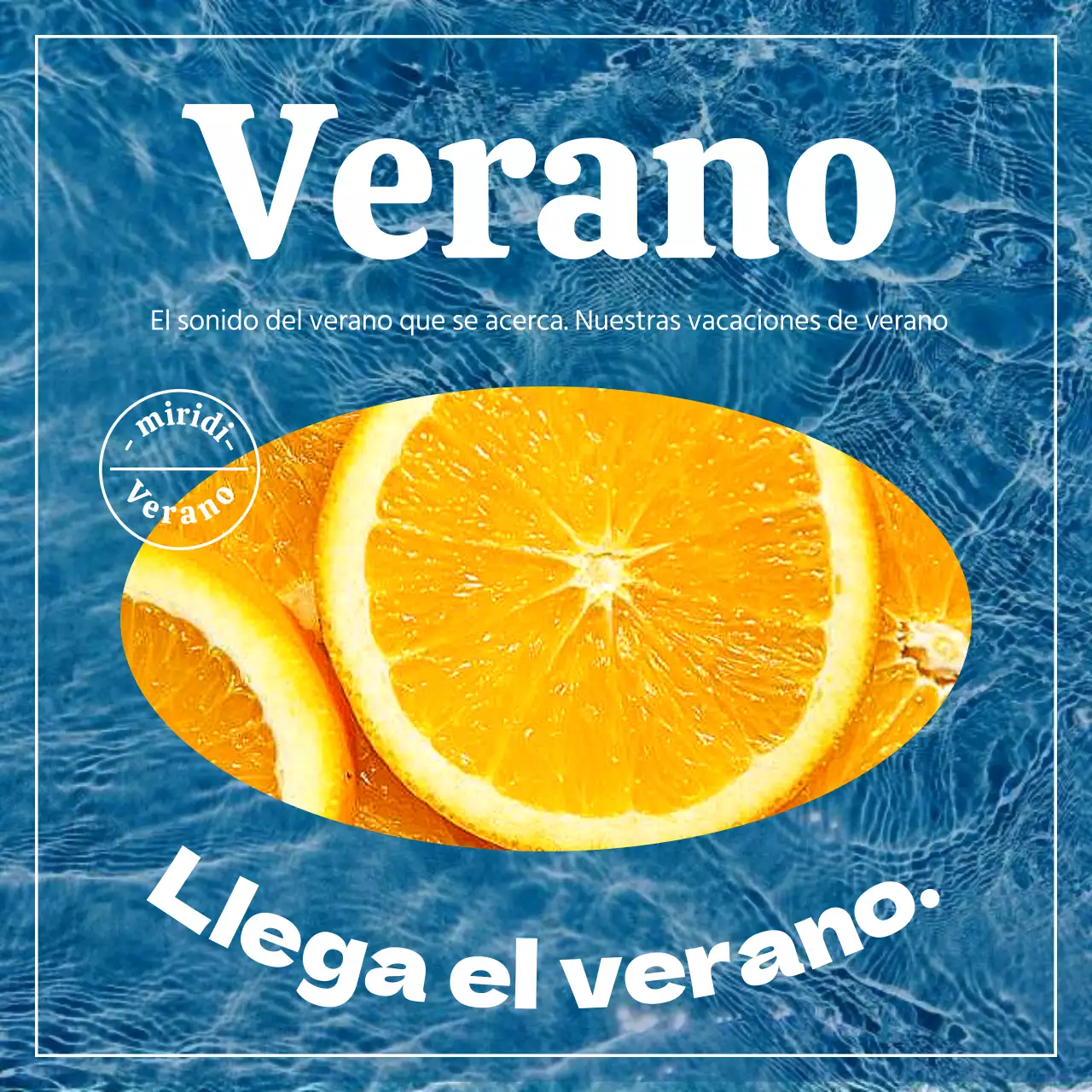 Un sencillo post de vacaciones de verano en azul y blanco