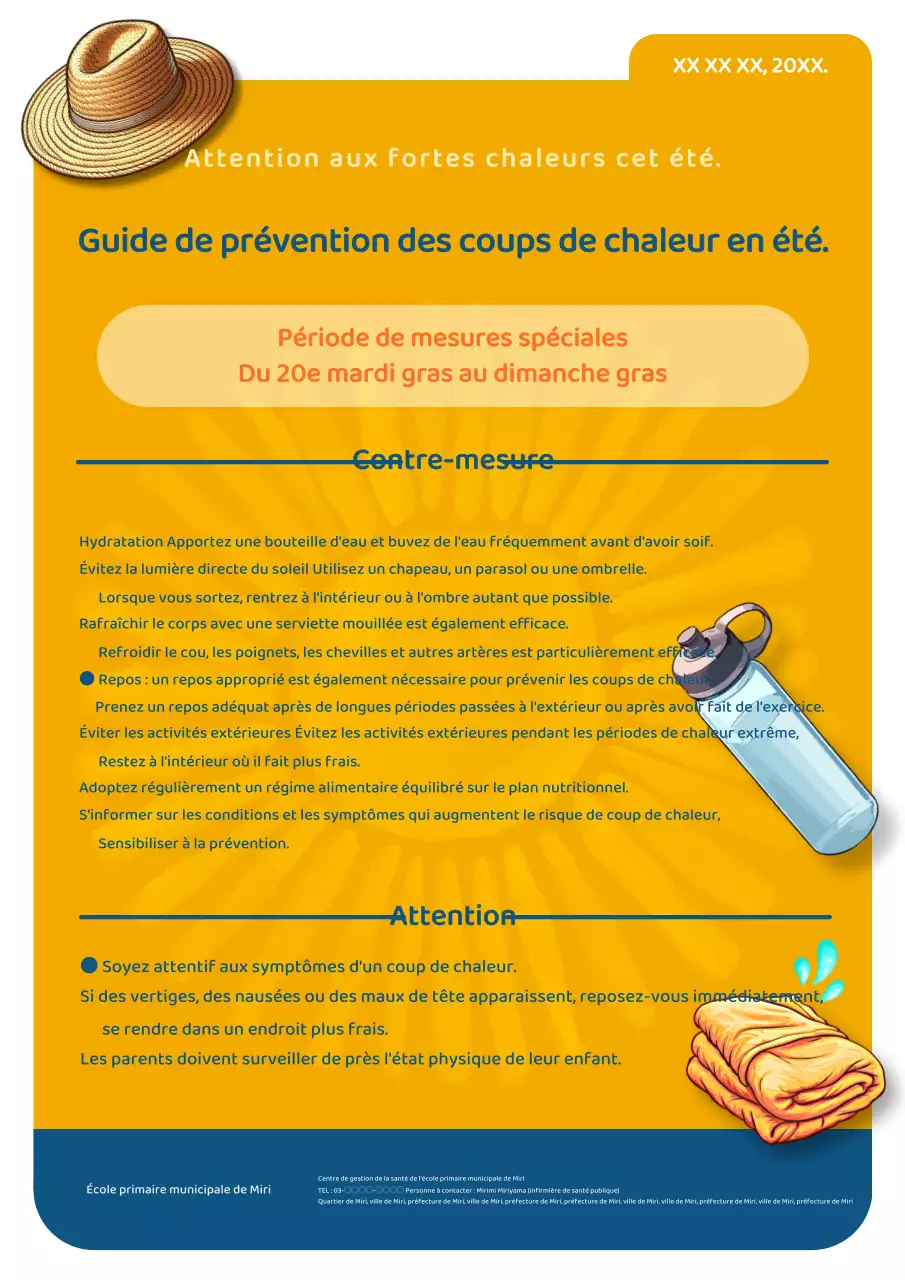 Guide de prévention des coups de chaleur de l'été avec un accent sur la chaleur orange !