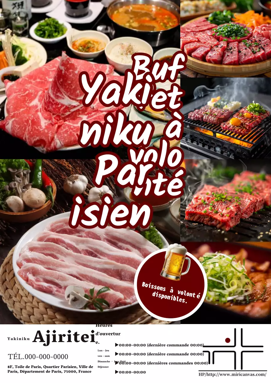 Une publicité simple et blanche pour une boucherie