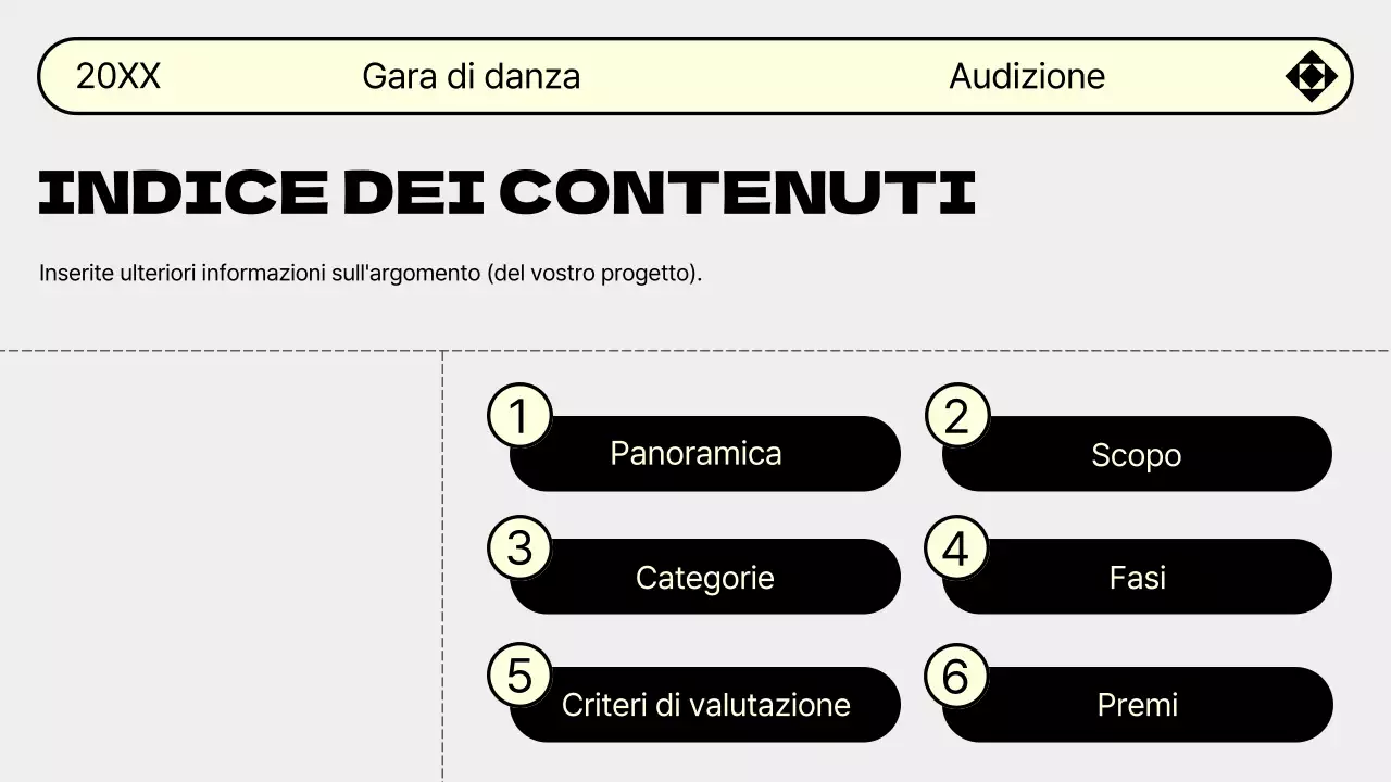 Promuovete la vostra audizione di danza con i colori di tendenza grigio e giallo