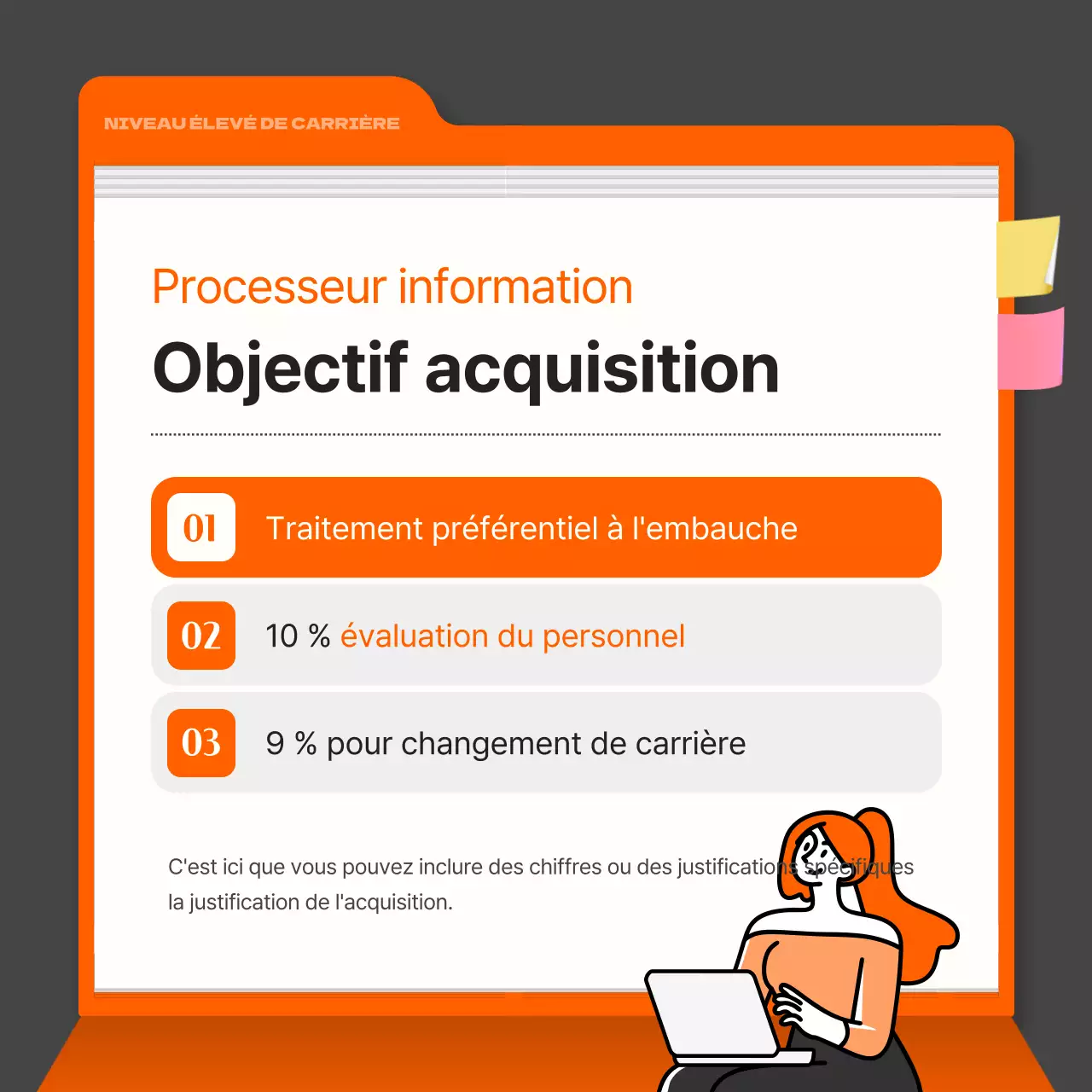 Une simple annonce de qualification grise et orange