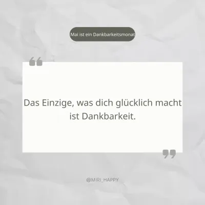 Moderne Dankbarkeit Zitat Post in Elfenbein und weiß