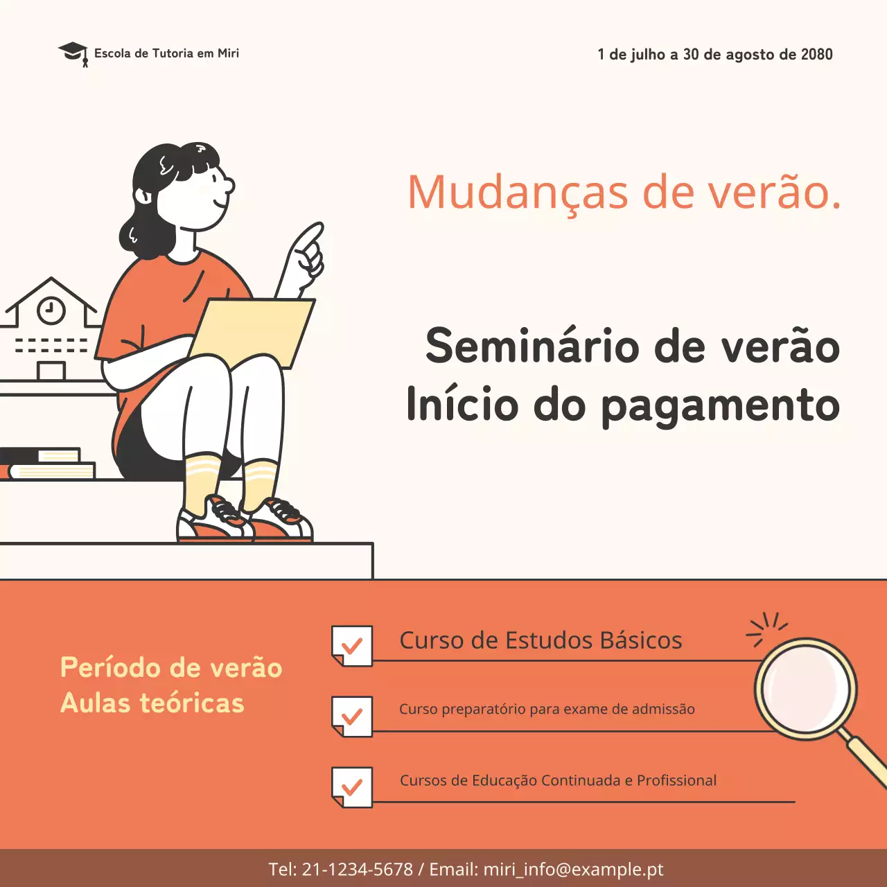 Orange Simple塾 Promova promoções para as férias de verão