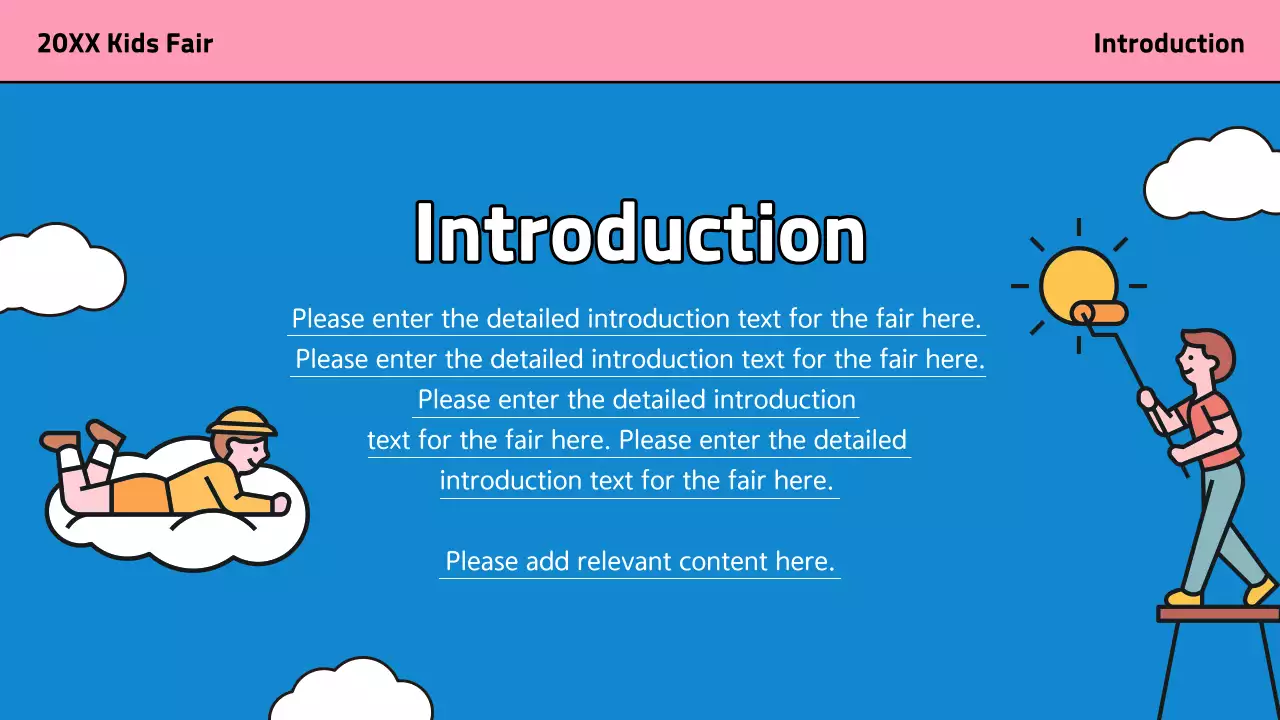 Blue Playful Kids Event Guide Presentation